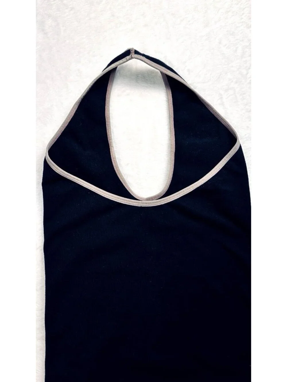 Free People Intimately Black Ribbed Halter Tank Top Fitted Stretch SP Minimalist - Picture 8 of 13